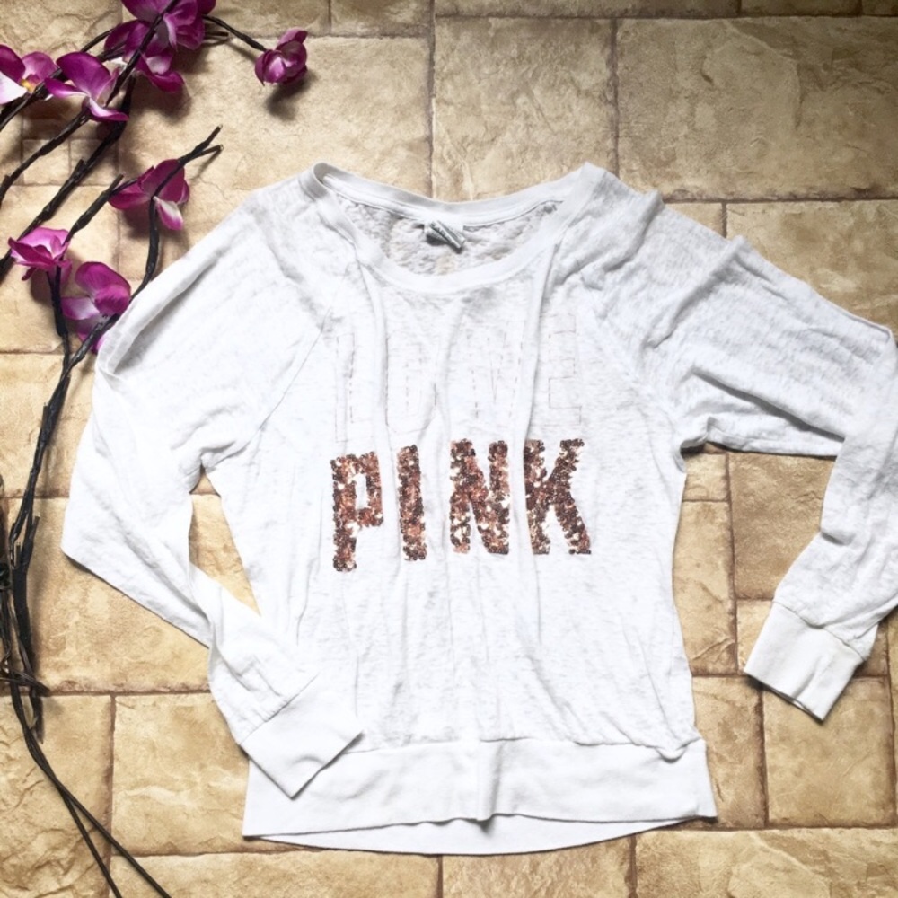 Victoria's Secret PINK BLING jersey style top